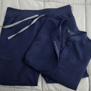 Figs Scrub Set in Navy